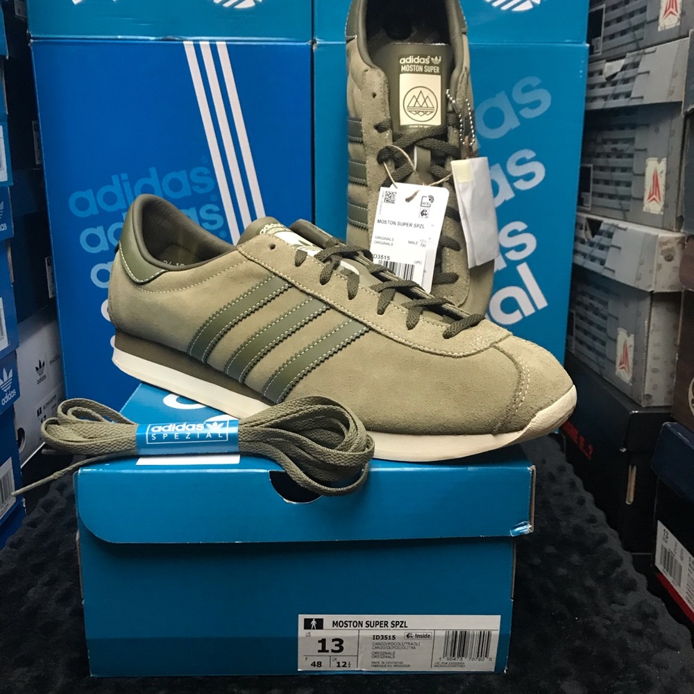 Adidas Originals Moston Super SPZL Cargo Olive 13 Mens ID3515 10th Anniv DS NWT